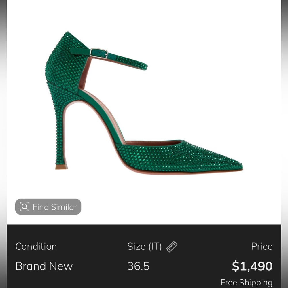 Amina Muaddi Vittoria 105mm rhinestone-embellished mules - Picture 3 of 6